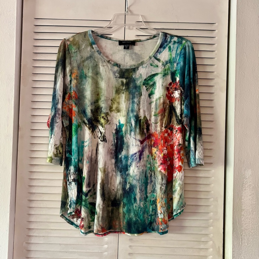 Karen Kane Multicolor Abstract Women's Blouse